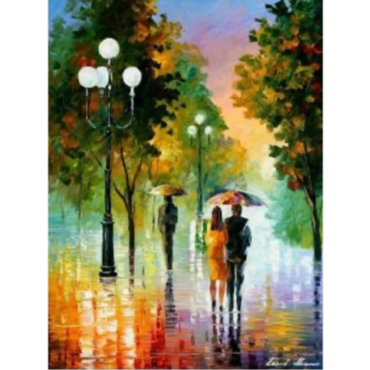 Evening Stroll under the Rain, 2018